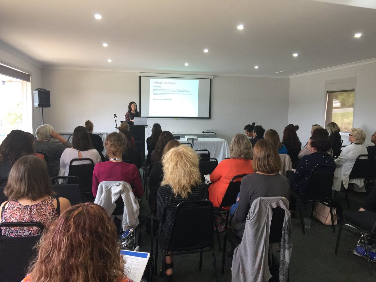FRSAust's tweet photo. How therapeutic can a CIP be? An integrated model for fam therapy post sep style @weareuniting duo Lisa Robinson &amp; Jessica Sadler #CIP2017 https://t.co/RC4QJ4L5ly