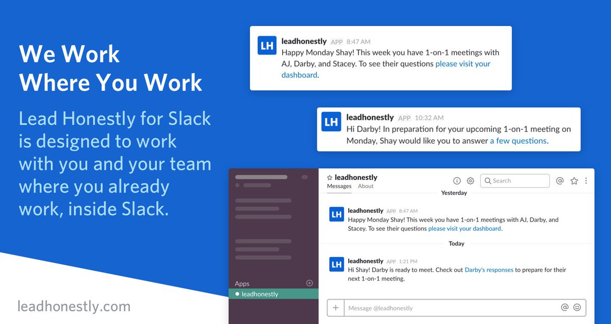Our new 1-on-1 Meeting Assistant includes a Slack integration, working with your team where they wish. producthunt.com/posts/1-on-1-m…