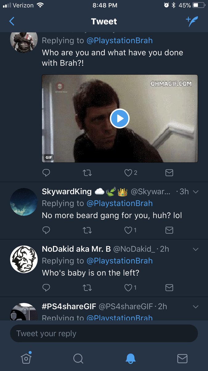 PlaystationBrah's tweet photo. I do a hot take on gaming: One like, two replies.
I shave my beard? 22 comments and counting.. πππ
Love you guys and gals. #itllbeback https://t.co/hn0PTtO14K