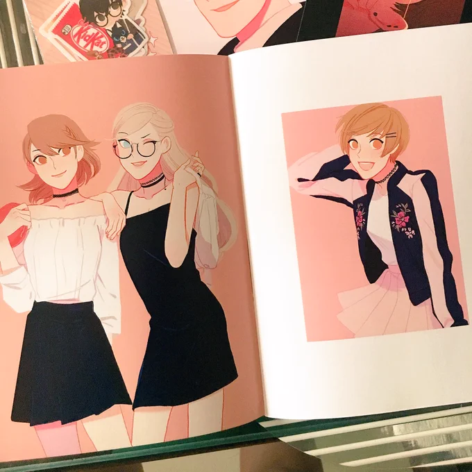 the persona fashion zine and stickers from @sodation_ arrived!!! thank you so much for the xu doodle too im crying in the club aksjsjsks 😭💕💕 