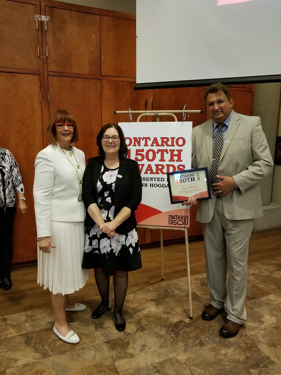WayneJeanne's tweet photo. Congratulations to @PeterSilveira5 awarded #ON150  by @AnnHoggarthMPP https://t.co/Adm7YBbfRQ