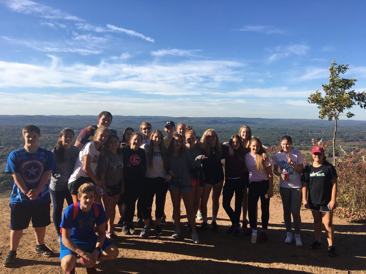 MarshaJorgensen's tweet photo. CHS Ss and Ts enjoying a great hike up to Hubblein Tower. #cantonedchat #environmentalclub https://t.co/dhqZgyvpR7