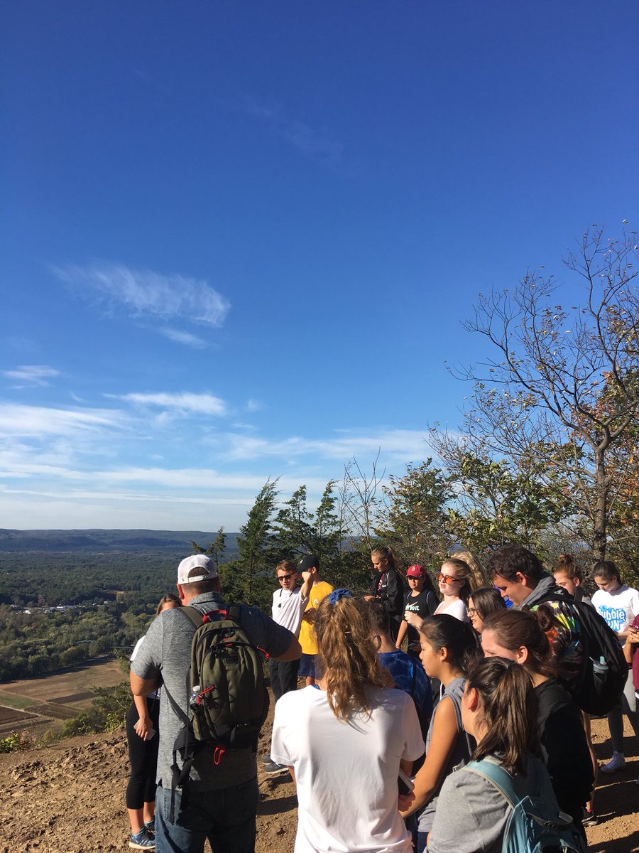 MarshaJorgensen's tweet photo. CHS Ss and Ts enjoying a great hike up to Hubblein Tower. #cantonedchat #environmentalclub https://t.co/dhqZgyvpR7