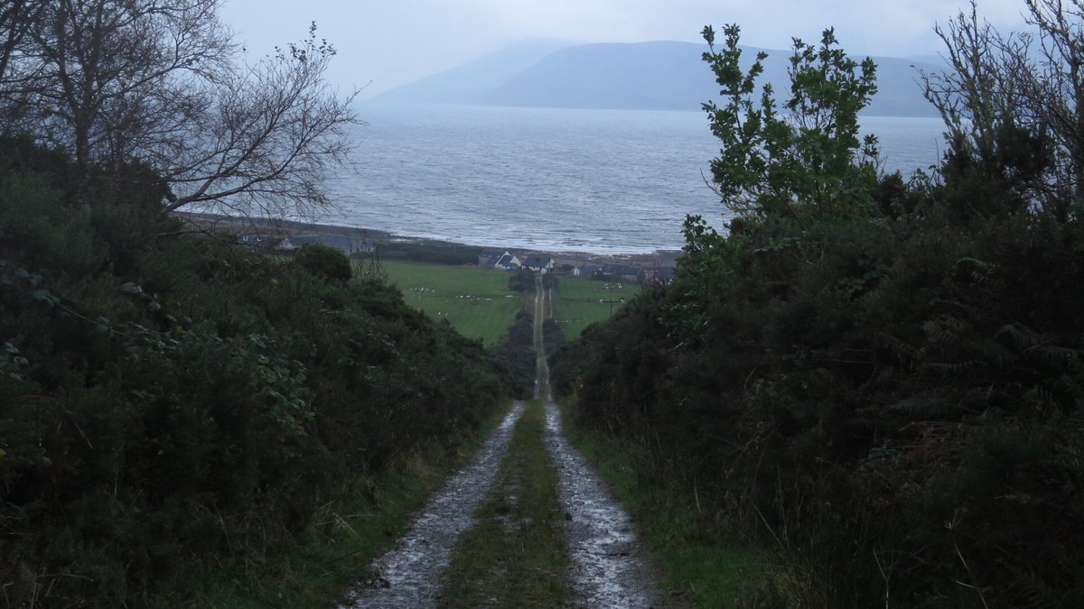 Pretty wet second half of today, but more fabulous riding. Loads of climbing in Kintyre, and fab views from the Caledonia Way towards Arran.
