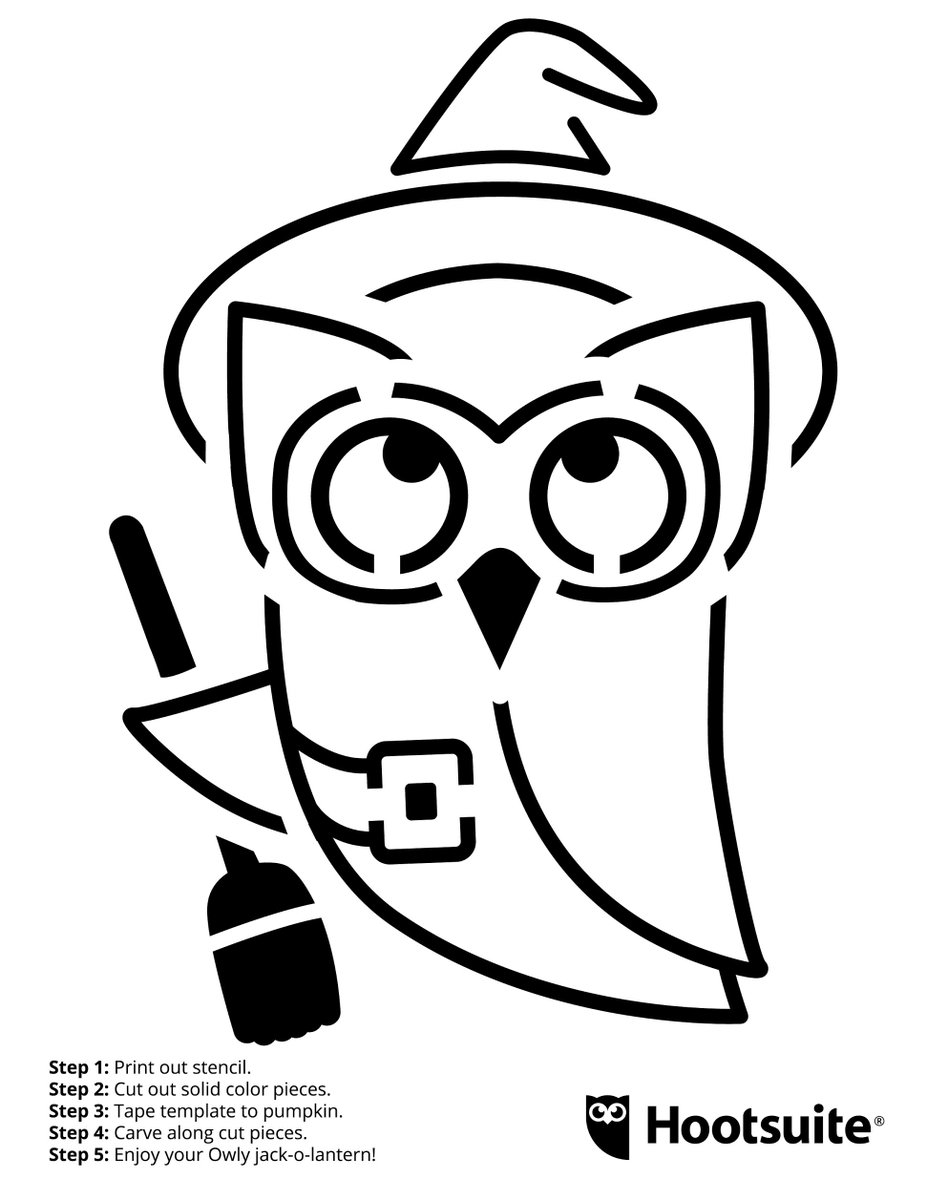 CONTEST: Carve your pumpkin using one of these spooky Owly’s. Tweet a photo using #HootHalloween for a chance to win a Hootsuite prize pack.