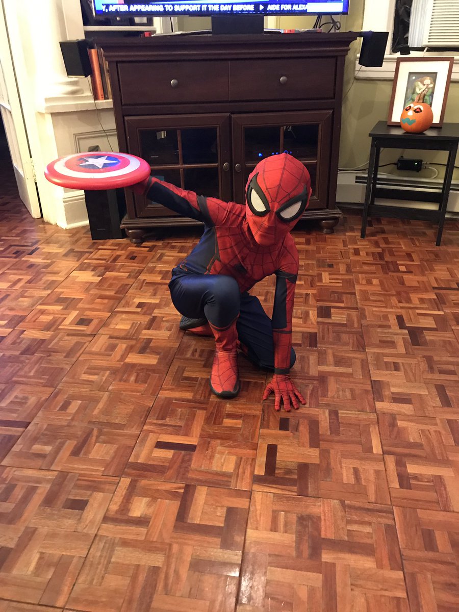 LynArroyo's tweet photo. Retweet to get @TomHolland1996 to see my little Spider-Man!! Ryan's his biggest fan!!! #SpiderManHomecoming #littlespiderman #TomHolland https://t.co/E29HBT7vKj