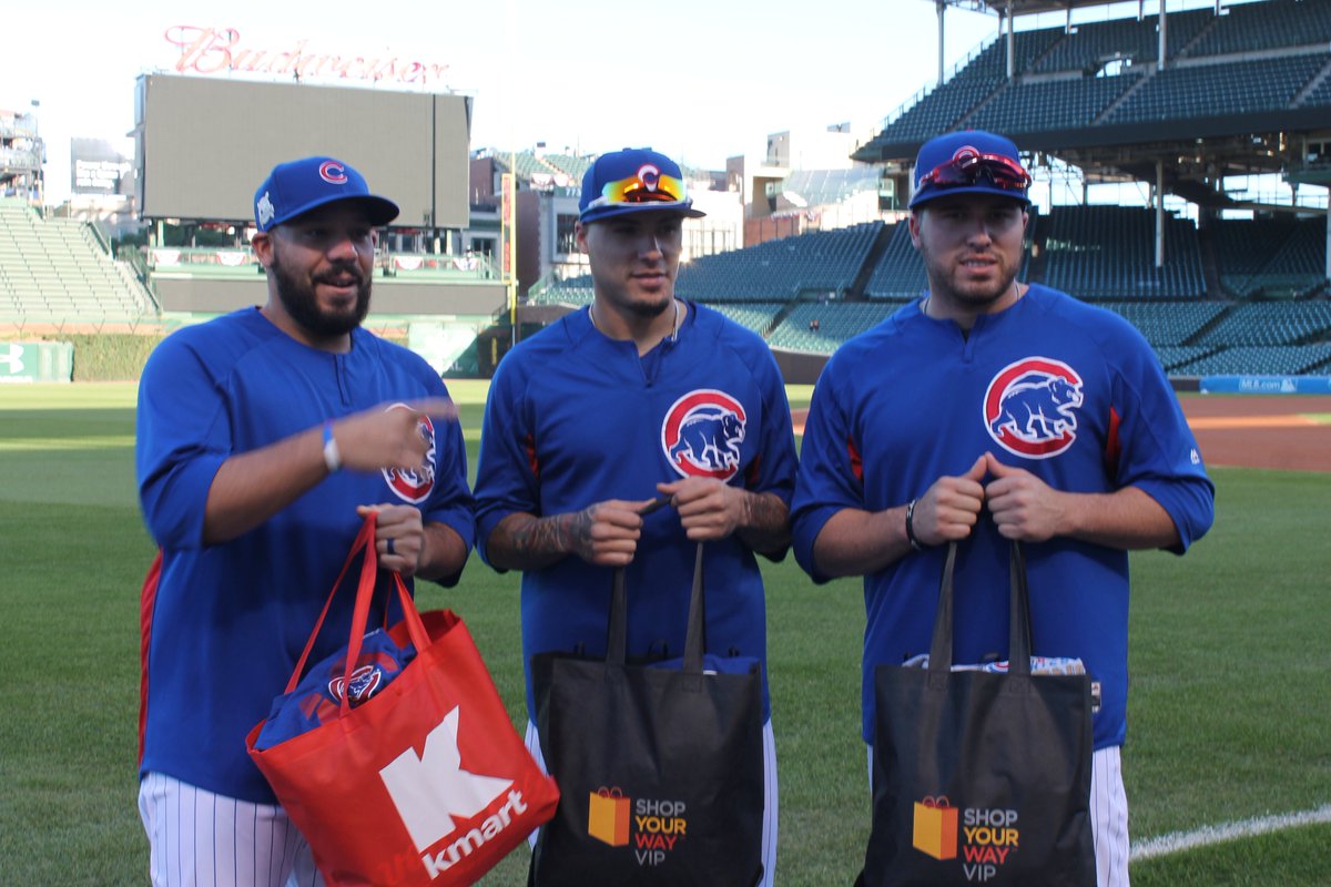 ShopYourWay's tweet photo. TY to @javy23baez @ReneRivera13 @VictorCaratini for partnering with us to donate @Cubs merchandise to Puerto Rico! https://t.co/G7d5lhQ9J0 https://t.co/ntnXLF6oxR