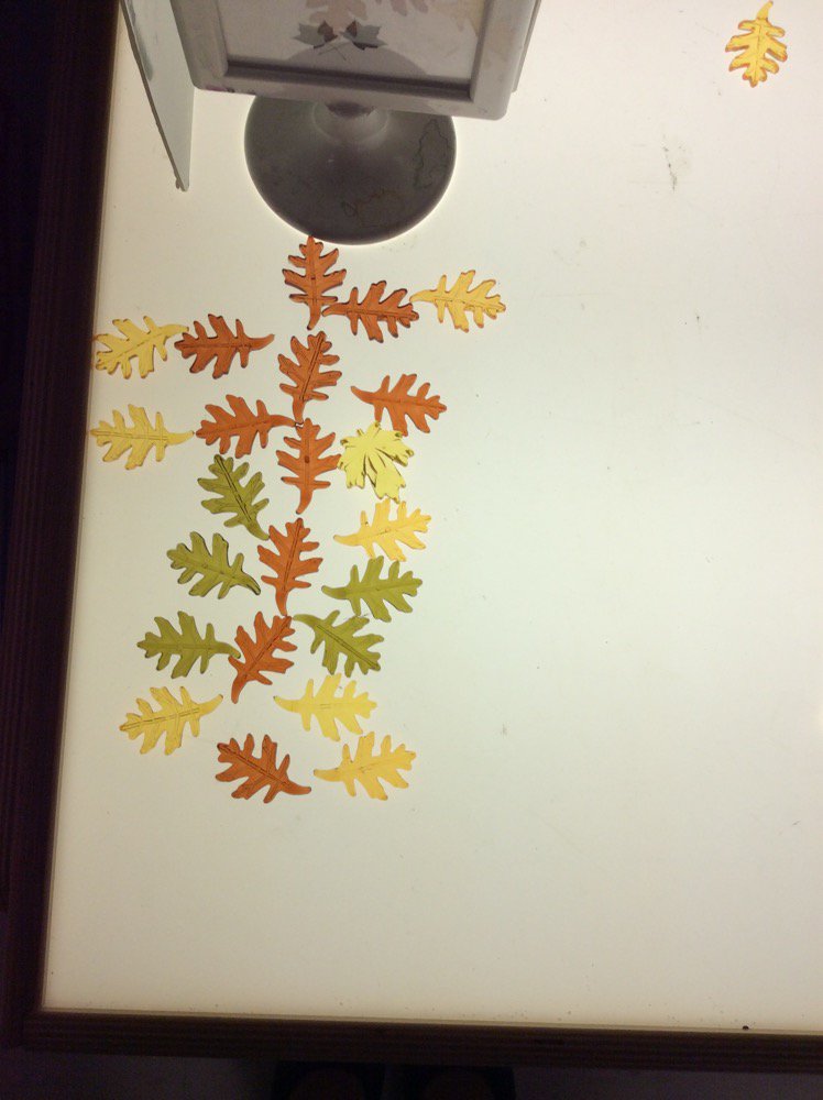 K3Kinders_HW's tweet photo. We have been having fun on the light table. Z created a tree and an uppercase A and J created her mom. https://t.co/vNh44FZhXP