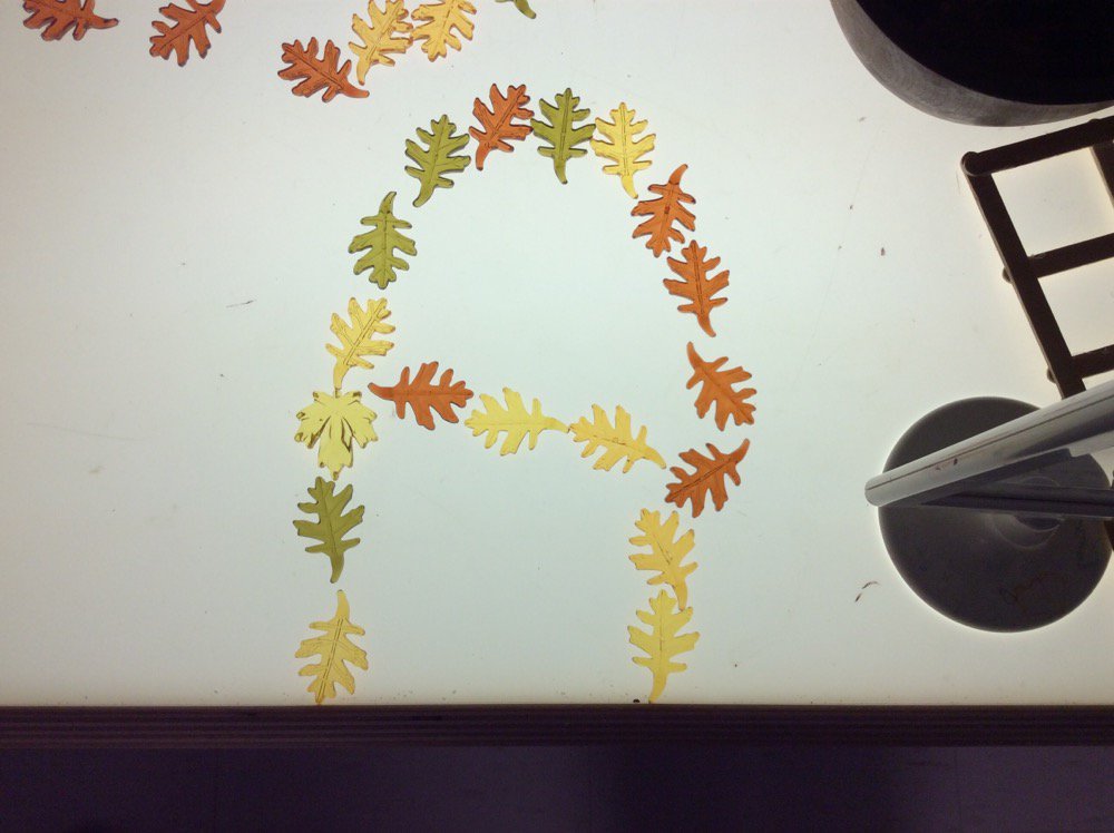 K3Kinders_HW's tweet photo. We have been having fun on the light table. Z created a tree and an uppercase A and J created her mom. https://t.co/vNh44FZhXP
