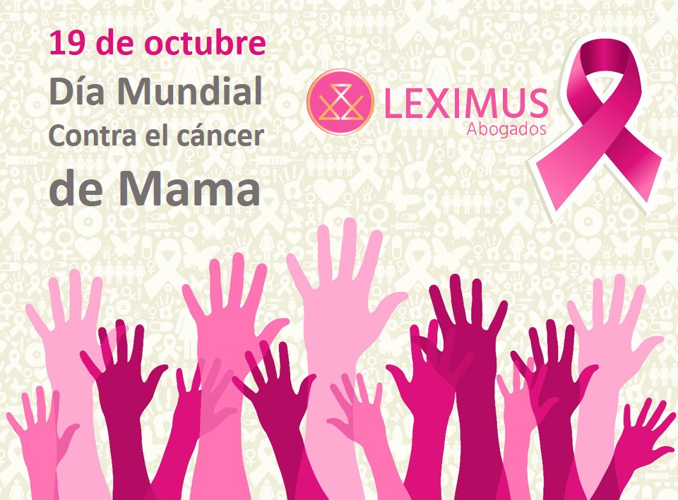 LeximusColombia's tweet photo. En el #DiaMundialContraelCancerdeMama en Leximus Colombia nos ponemos en #ModoRosa. 19 de Octubre Día Mundial contra el Cáncer de Mama. https://t.co/yZDsz4It2m