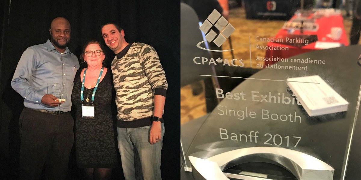 SPC_Sprint's tweet photo. Way to go TEAM! 🙌 Our Jay Manno &amp; Charles McHenry were awarded w/ Best Exhibit for Single Booth at #CPABanff2017 @canadianparking! ⭐️ https://t.co/sT1wE7WZn5