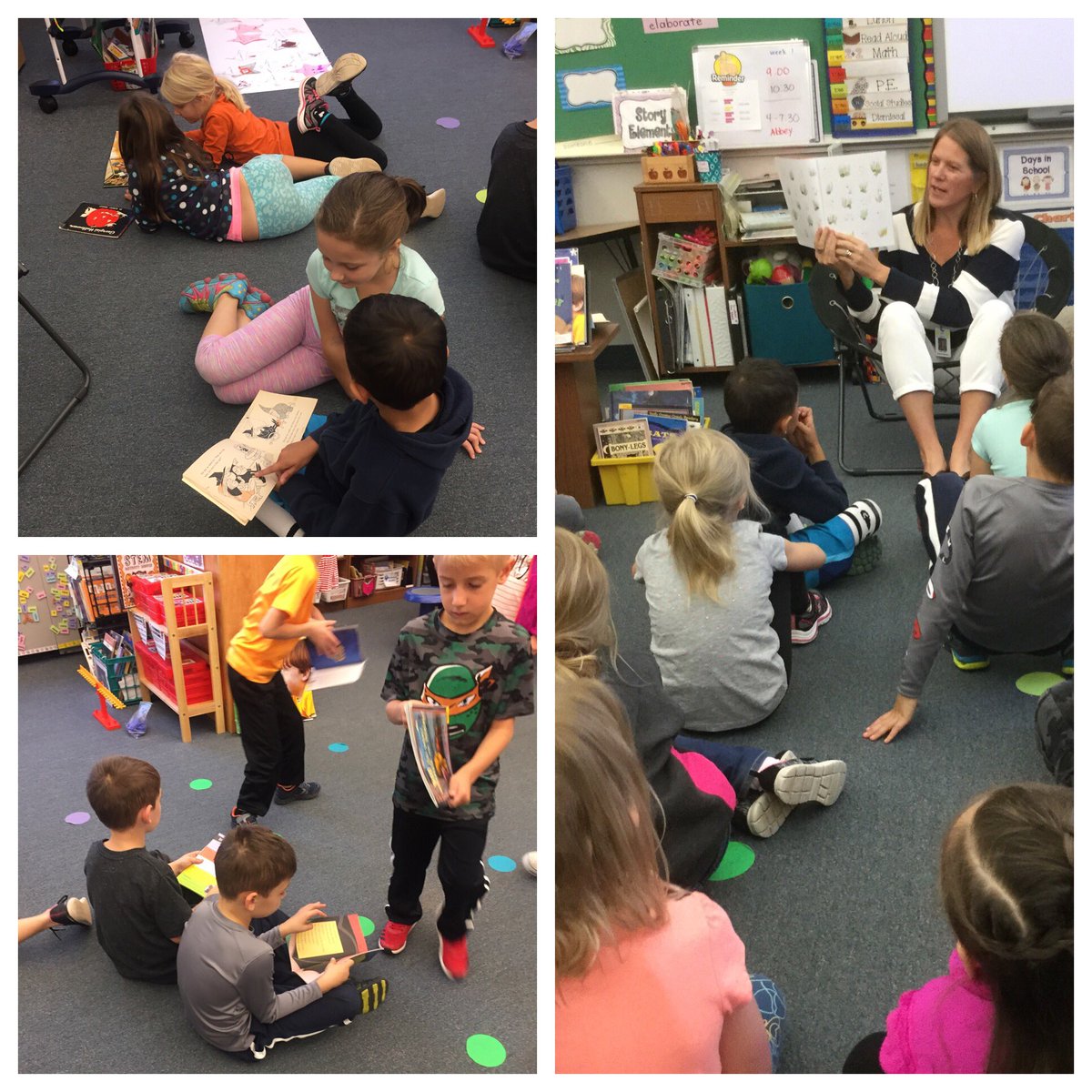 SusanTegen's tweet photo. Fun with first grade! #readfortherecord #webchair #SuamicoReads @SuamicoElem @HSSDLiteracy https://t.co/SugGIwUCLC