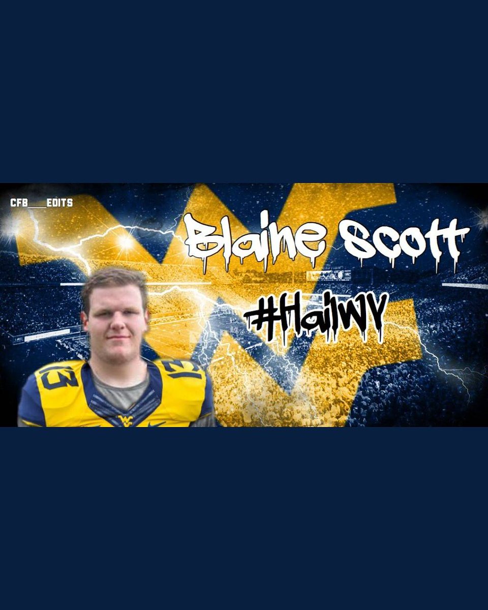 blaine_scott54's tweet photo. Blessed to further my education and athletic career at West Virginia University!!! #HailWV #TakeMeHome18 https://t.co/UsQrARvEah