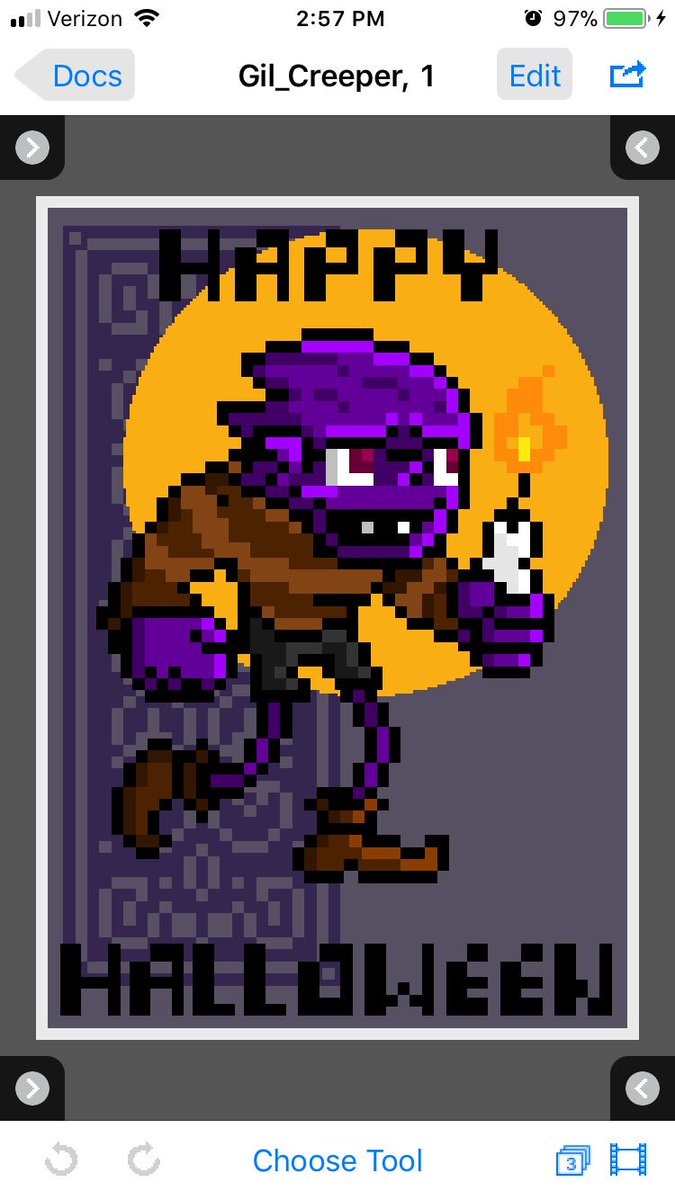 OATS_1979's tweet photo. #Pixeltober - is that even a thing??
#SpriteSomething #PixelArt #Halloween #Creeper https://t.co/VJdrPbWsvR