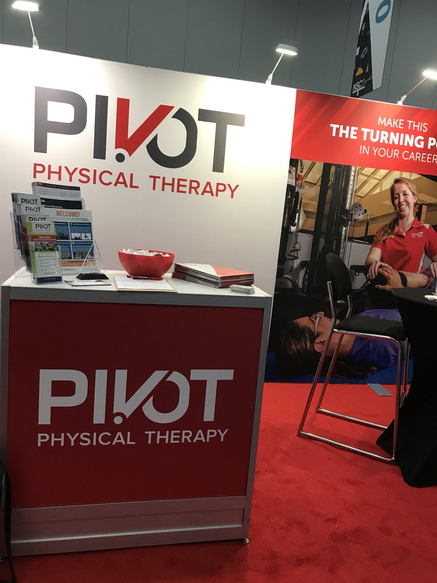 LifeatPivot's tweet photo. We have arrived! Come by booth 216 to hear about Pivot and receive some free PT swag #APTANCS https://t.co/dgnqWtdntr