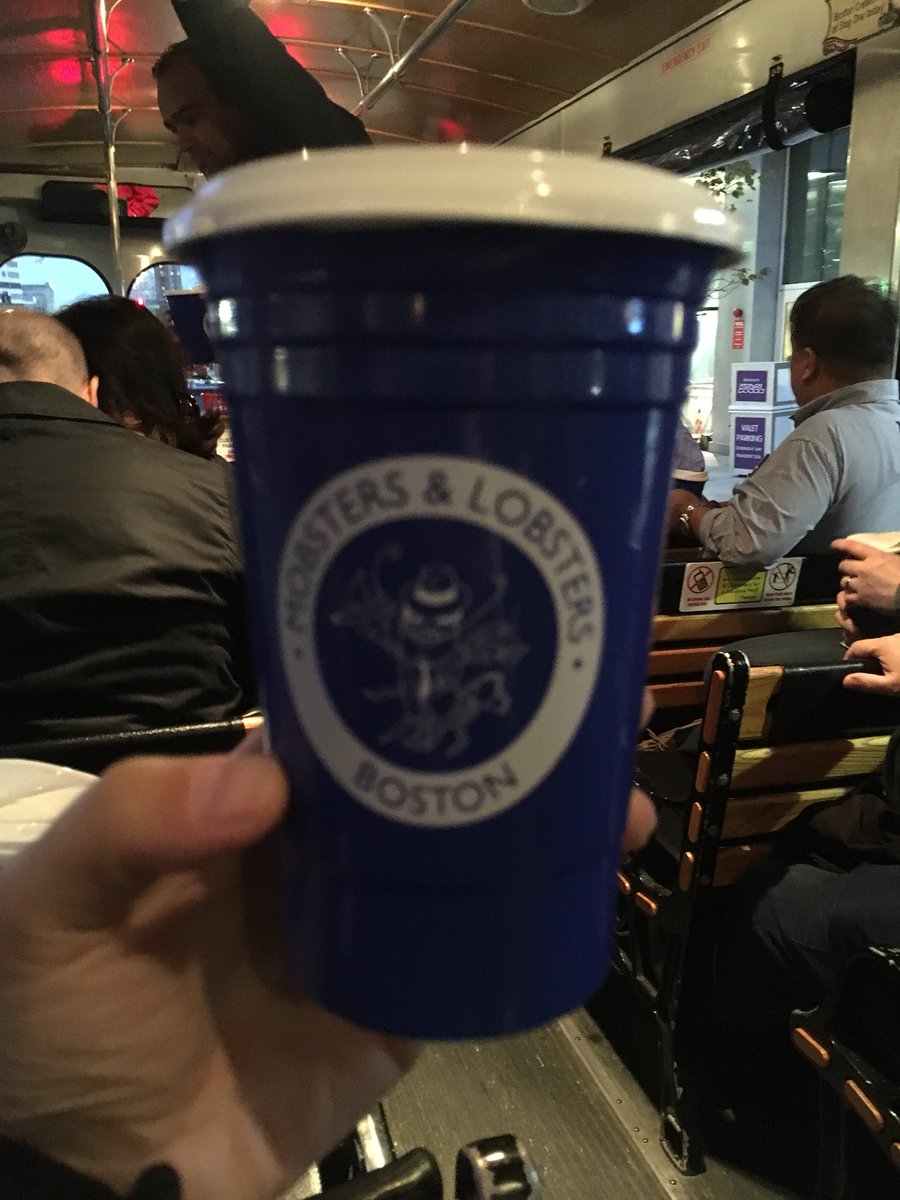 shirifriedman's tweet photo. One step before #nxstep : mobsters&amp;lobsters tour in Boston with @OutSystems #wineinasippycup https://t.co/bOuaHfANmy