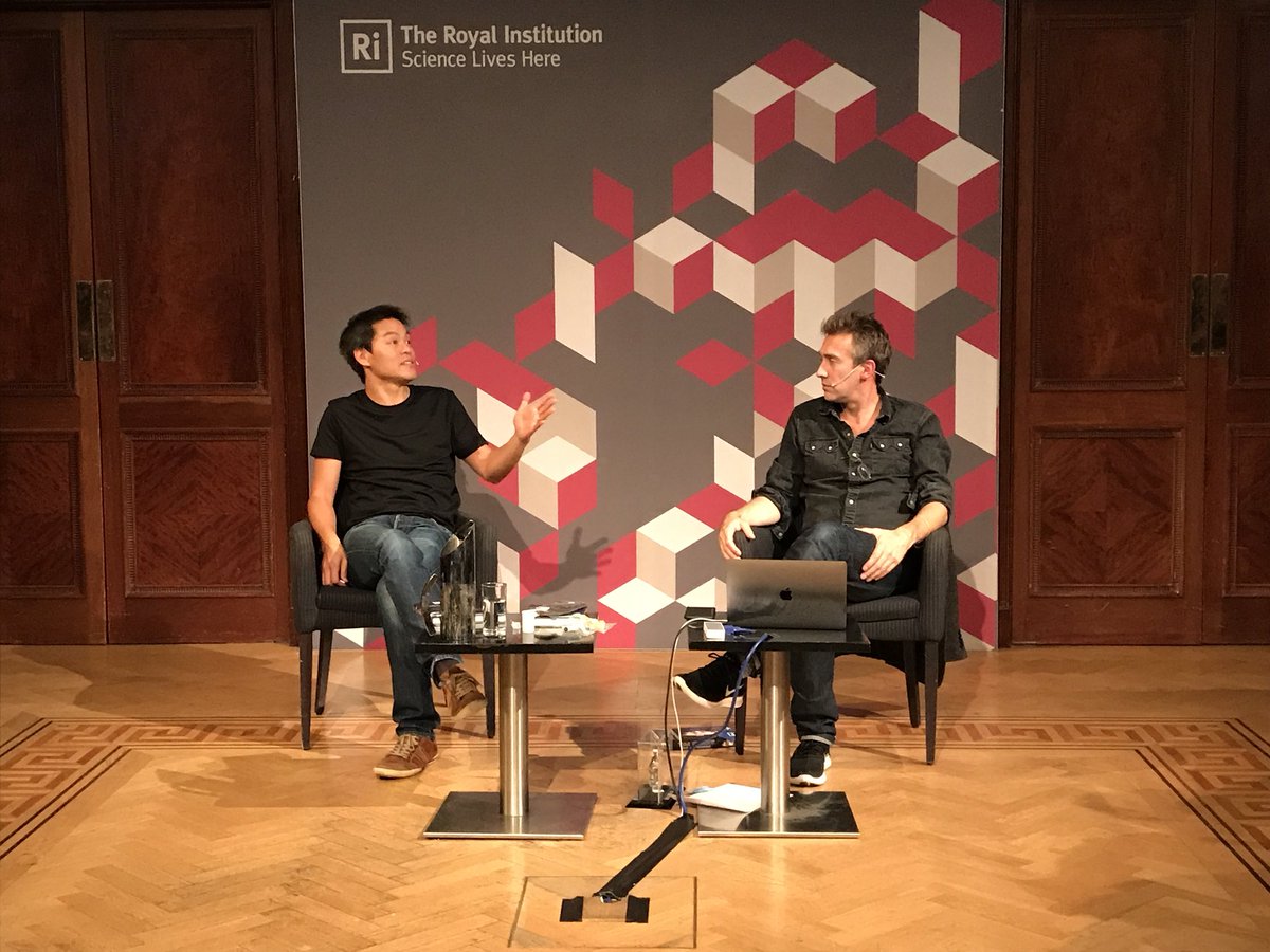 SallyCoryn's tweet photo. Front row seats at @Ri_Science with @dallascampbell and @Kevin_Fong. Very enjoyable. Thanks guys. https://t.co/AaiRoQq70w