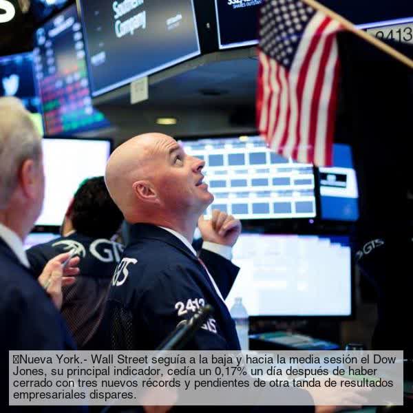 EnTitulares's tweet photo. https://t.co/d4UsMuQNOq
Wall Street sigue a la baja y el Dow Jones cede un 0,17 % a media sesión. https://t.co/lbE5ep5JUD