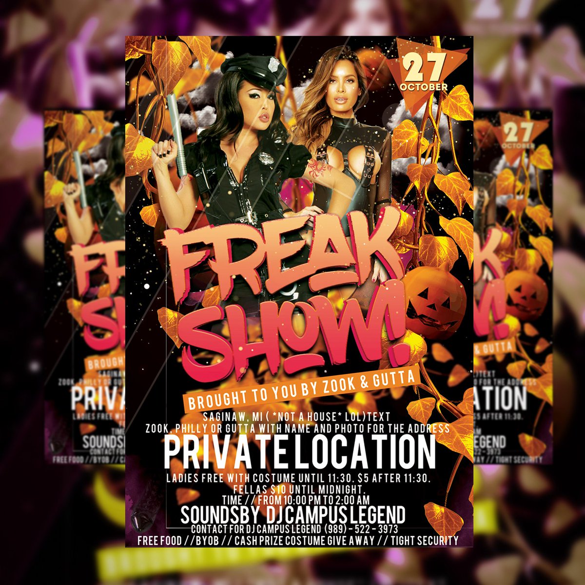 IsThatZook's tweet photo. #FreakShow October 27th in Saginaw MI 😈 https://t.co/AU4VP5Kxap