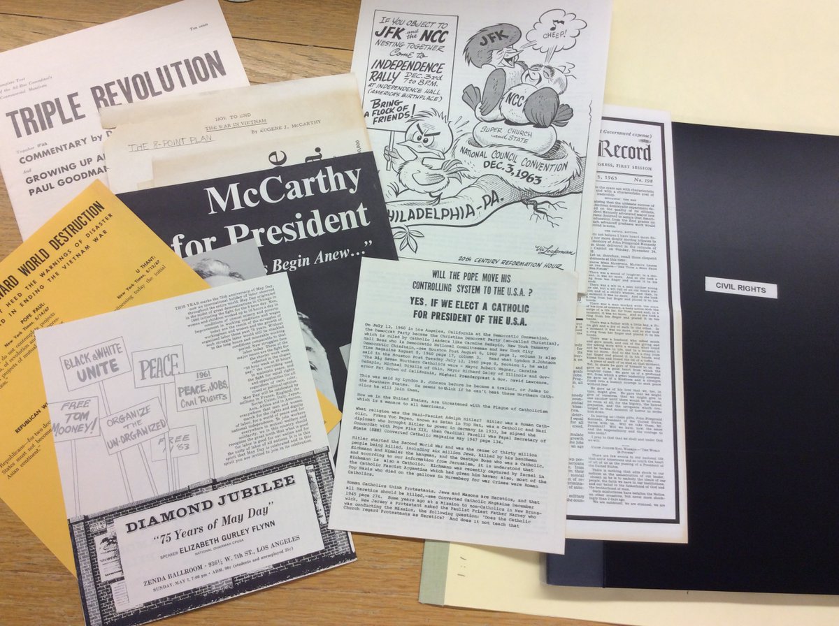 honnoldlibrary's tweet photo. New additions to #ccl_speccoll Social Movements Collection spanning anti-war rhetoric, the black civil rights movement, and labor rights! https://t.co/HLmBaLHlCL