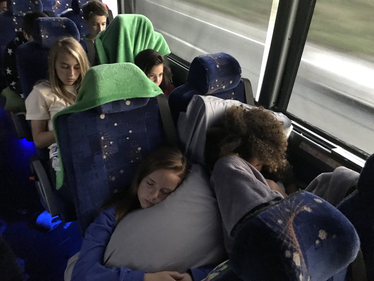 WeaverDC17's tweet photo. Some tired singers on bus 4 https://t.co/6QGGrNFyju
