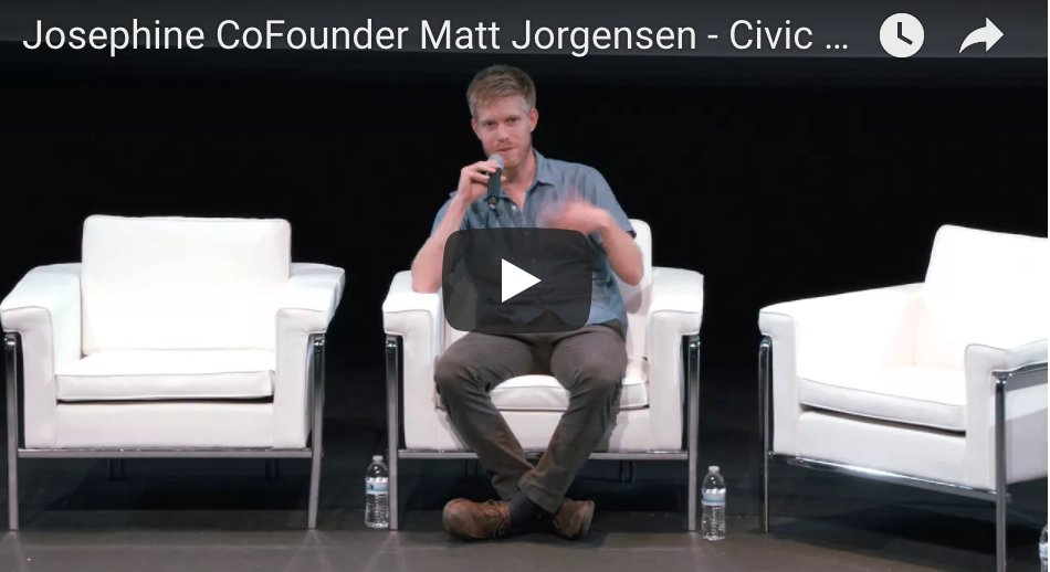 IYS_Org's tweet photo. .@josephinemeals backed into a ton of #CivicEngagement &amp; regulatory work - @wheremattisat WATCH https://t.co/swlyBJsaHs #CivicTechShowcase https://t.co/rO8OY3ekmZ