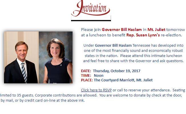 GracieNunyabiz's tweet photo. Haslam fundraising for Lynn, who helped pass his gas tax
#VoteHayes @jeremyhghayes 

#RedNationRising #RNRTN #tnleg #Establishment #Crony https://t.co/NAVuruba2d