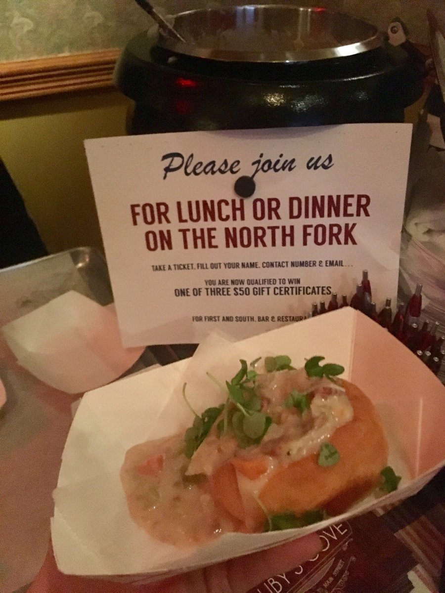 EdibleEastEnd's tweet photo. First: A stop close to home! The most delicious clam chowder #firstandsouthbarrestaurant #edibleescape https://t.co/8Uu7dn3bwq