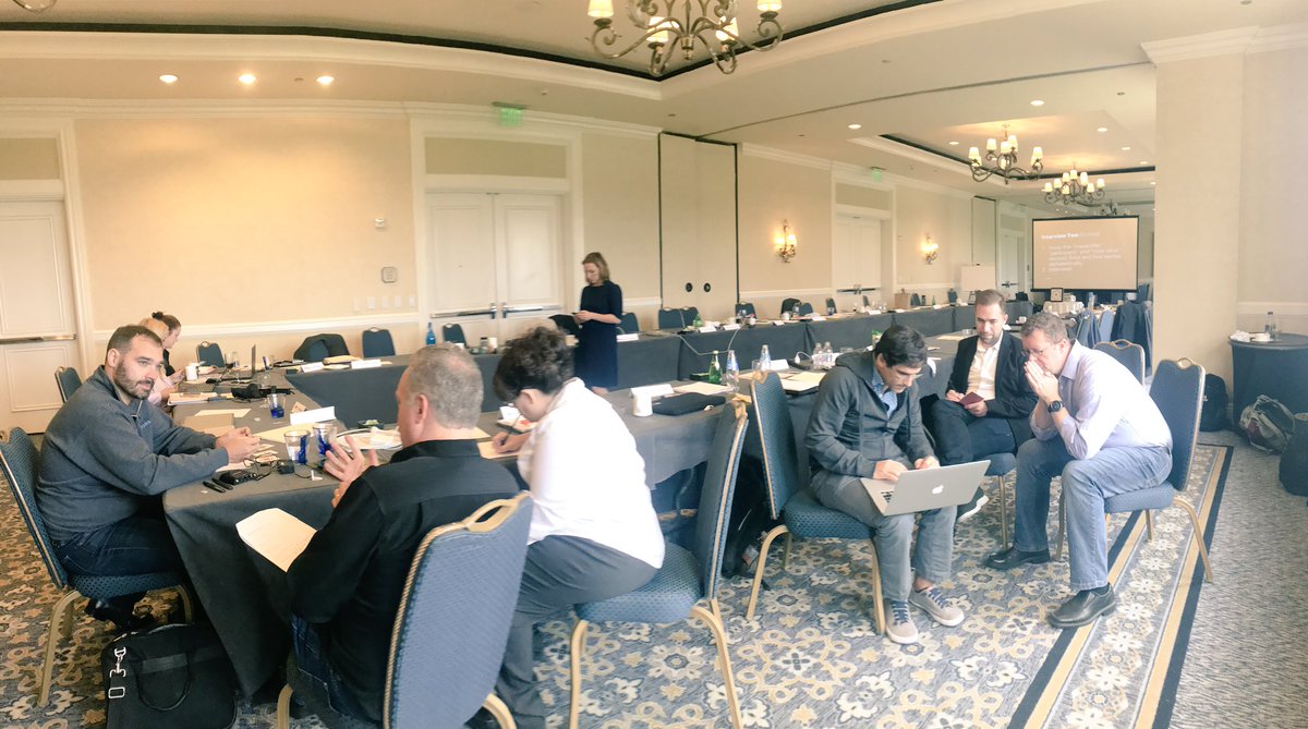 DesignMap's tweet image. Breakout groups, turns at researcher, participant and note taker: Lightning User Research! @TCVTech #fingerscrossed #itsnotatest #uxdesign