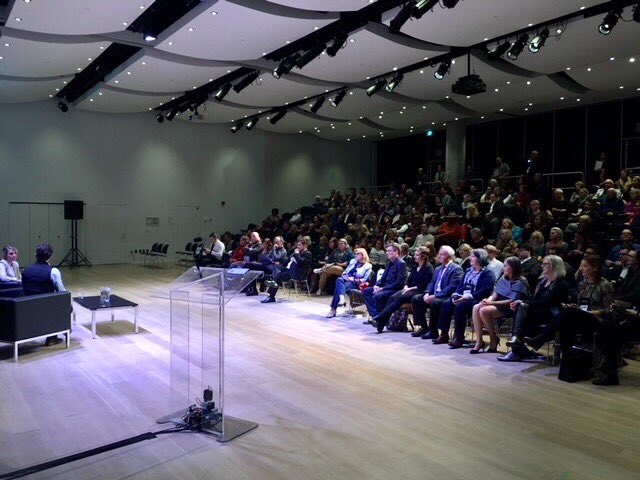 melaniejoly's tweet photo. So pleased to be in #Halifax with @allanhawco for a fireside chat on our new vision to support our creative industries. #CreativeCanada https://t.co/r5tV9EEz7p