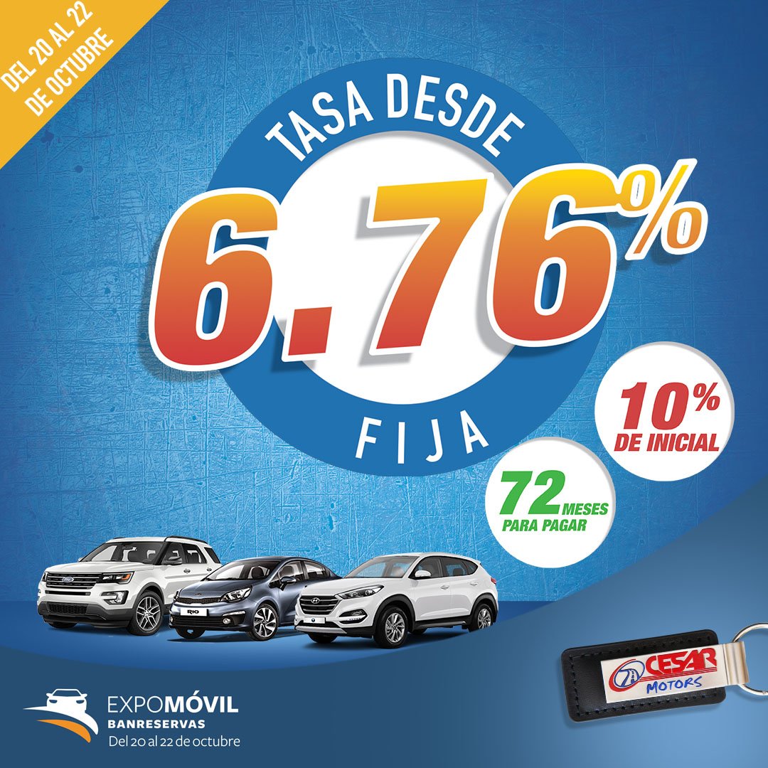 cesarmotorsdr's tweet photo. #cesarmotorsrd #CesarMotors #Automóviles #AutomóvilesRD #vehículosrd #ExpoMóvil #banreservas #feria #ofertas https://t.co/1xdBmzrCLB