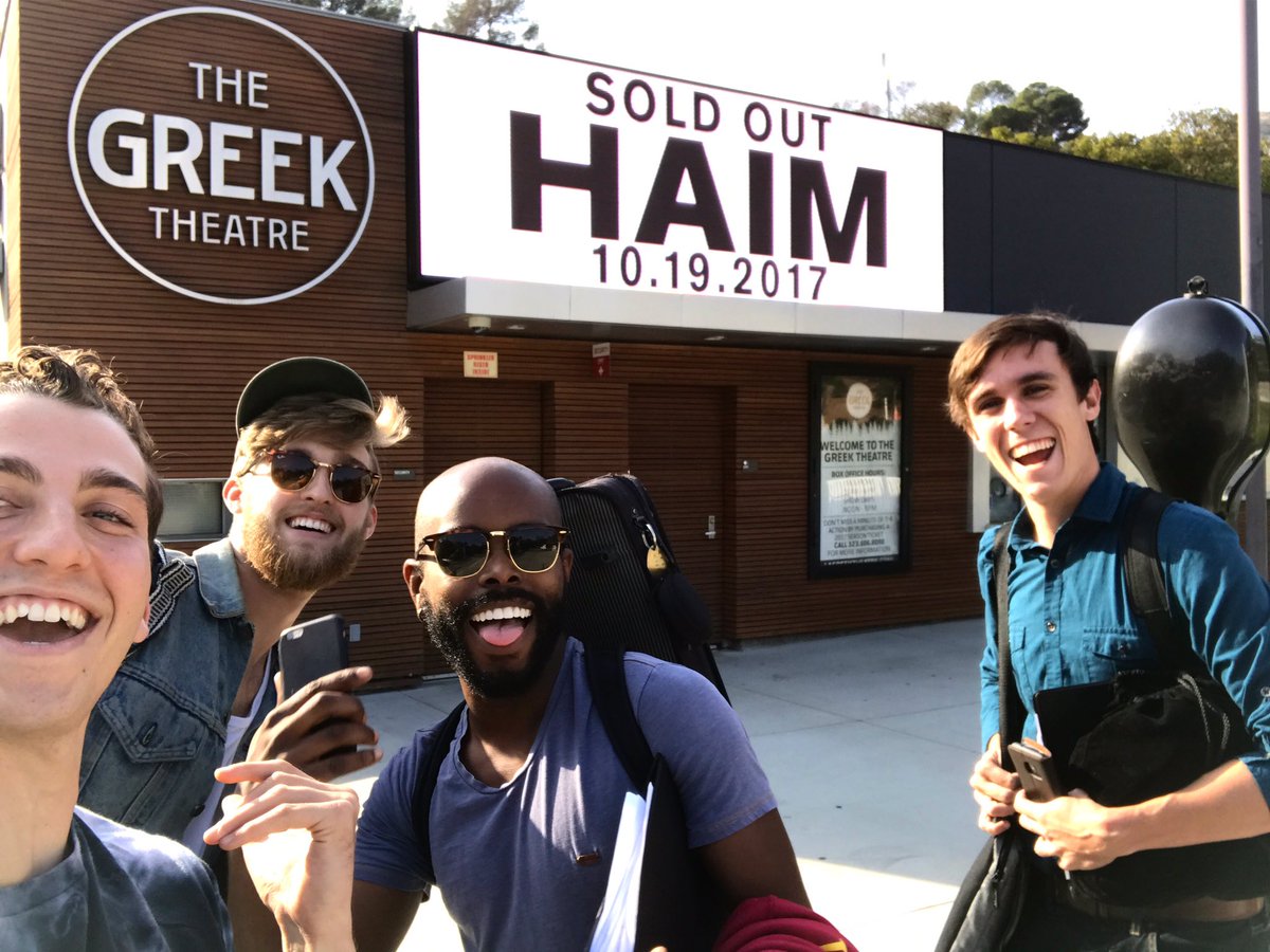 Unbelievably excited to announce that I will be playing with @matsoR tonight at the Greek Theatre opening for @haim