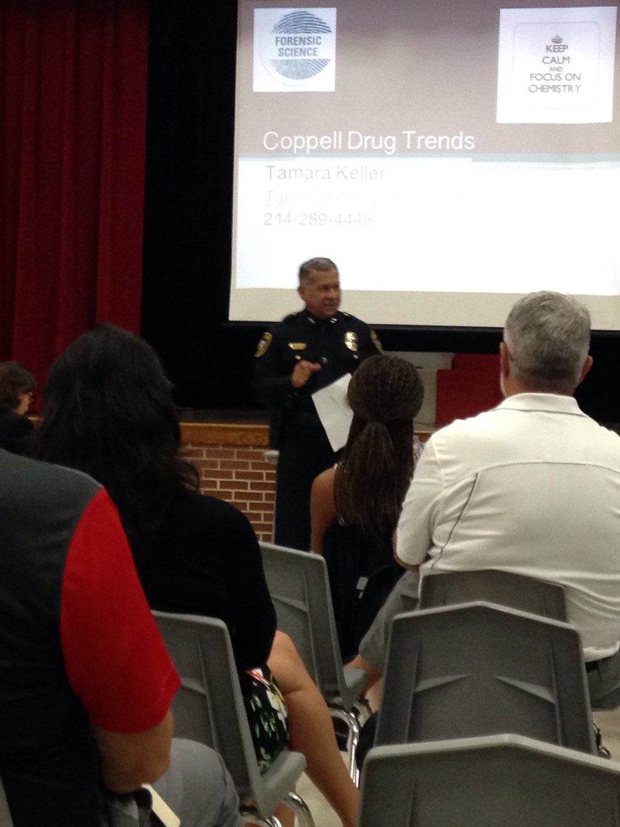 CoppellPolice's tweet photo. Chief Tristan gives opening remarks at Annual Drug Trends Seminar. #CMSNorth https://t.co/Chpiq8Jfjq