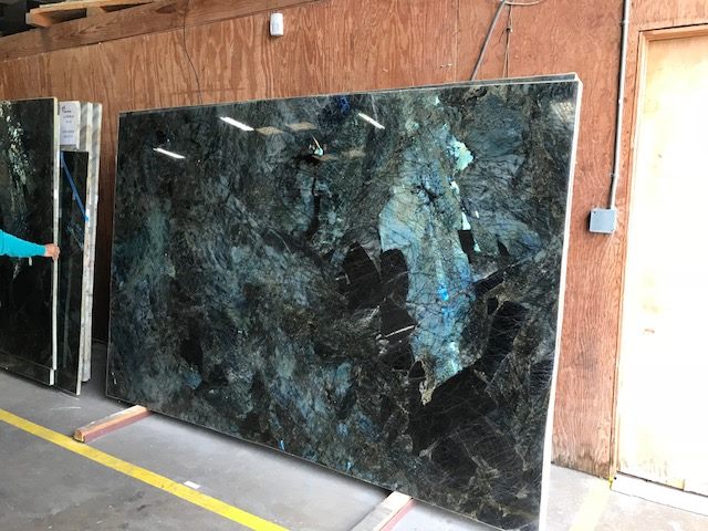 Our Artisan Group Houston member StoneStore has some great exotic choices for islands and countertops such as this Lemurian Blue