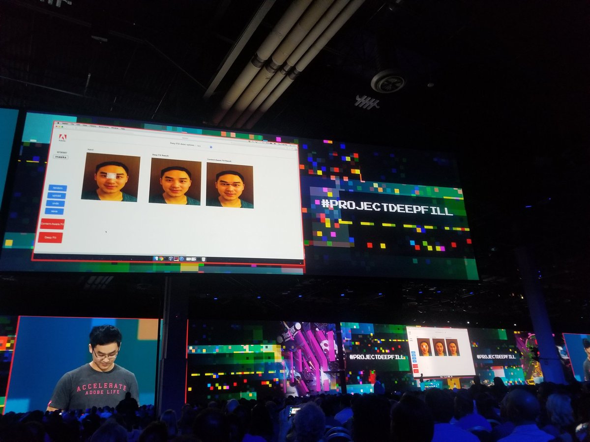 KevinRupp's tweet photo. #ProjectDeepFill #AdobeMax #AdobeSneaks #Adobe https://t.co/et9zt2k6lB