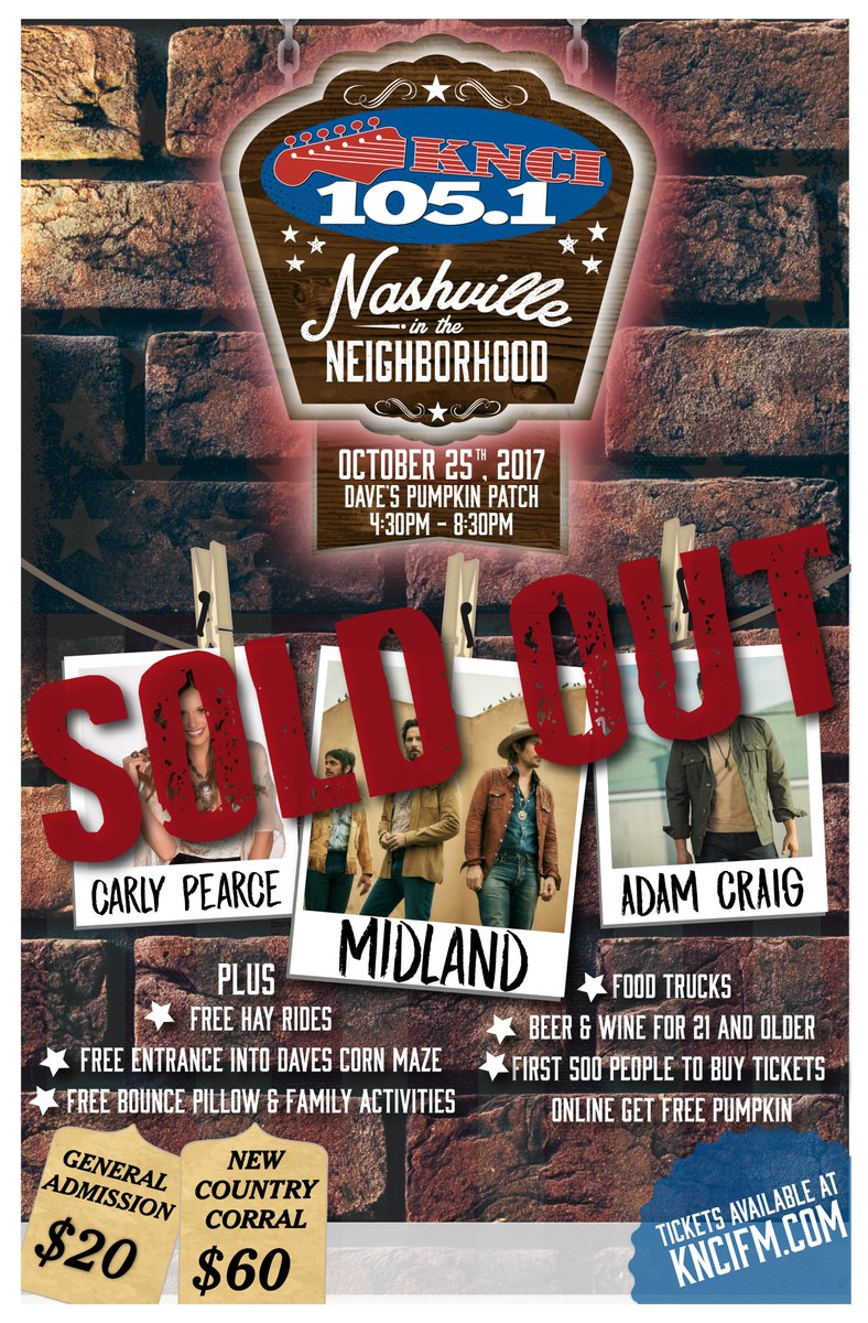 1051KNCI's tweet photo. Hey @VierraFarms, looks like we have a sold out crowd for Wednesday! #davespumpkinpatch https://t.co/x2crT6NTIT