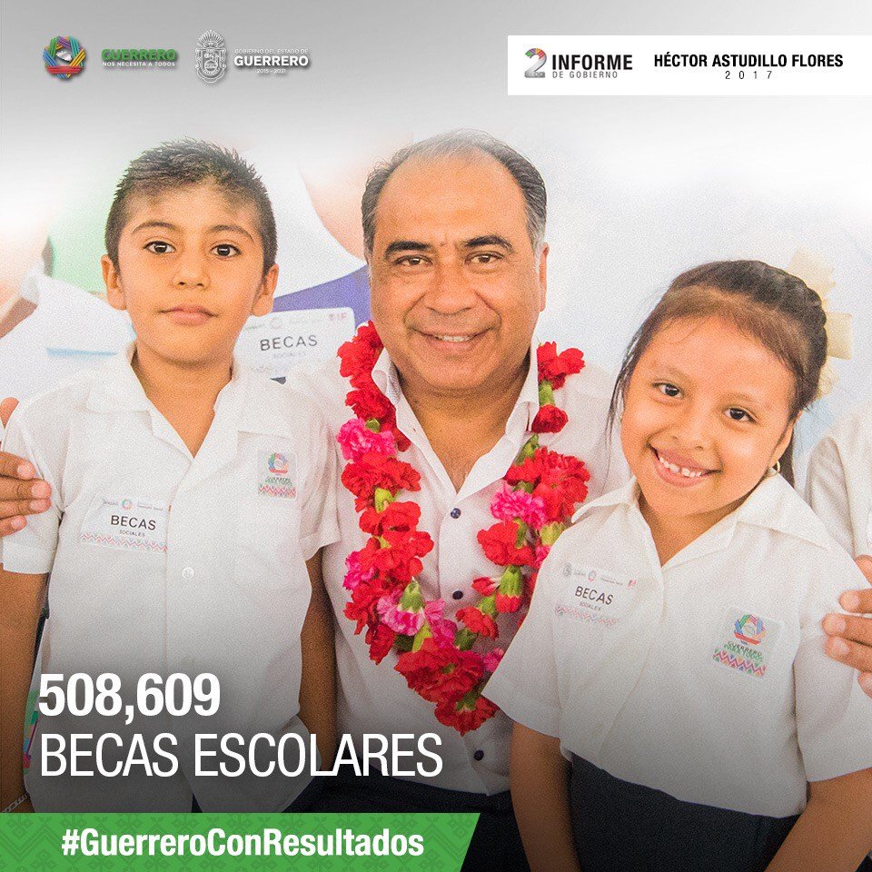 MerceCalvoE's tweet photo. Más de 500 mil niñas y niños reciben una beca escolar para apoyar su educación.  #Astudillo2doInforme #GuerreroConResultados https://t.co/gkLgLx7H9p