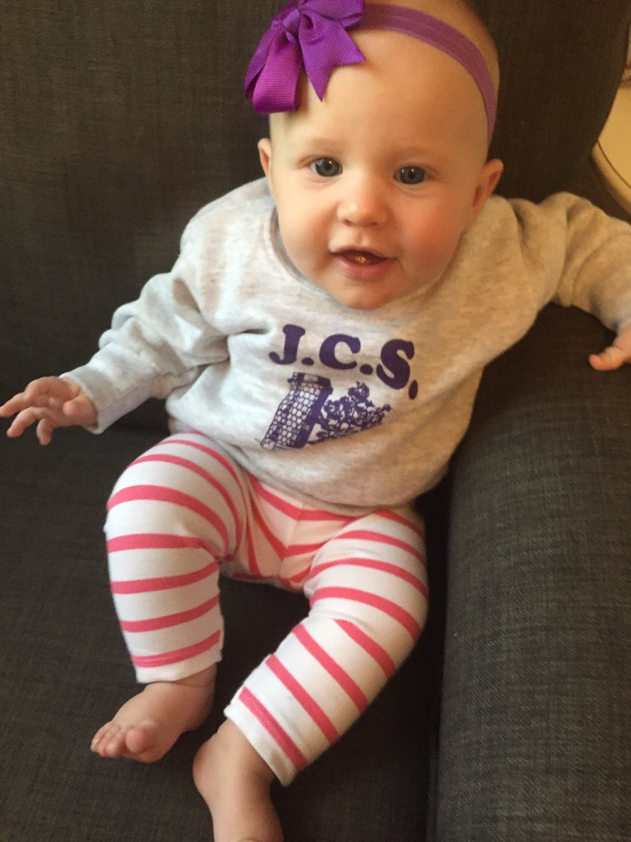 MrsBanksJCS's tweet photo. Thank you SPO for this adorable JCS sweatshirt. Already fits this big 5 month old! #jcsisthebest #talllikedaddy https://t.co/F5xTHqNpiH