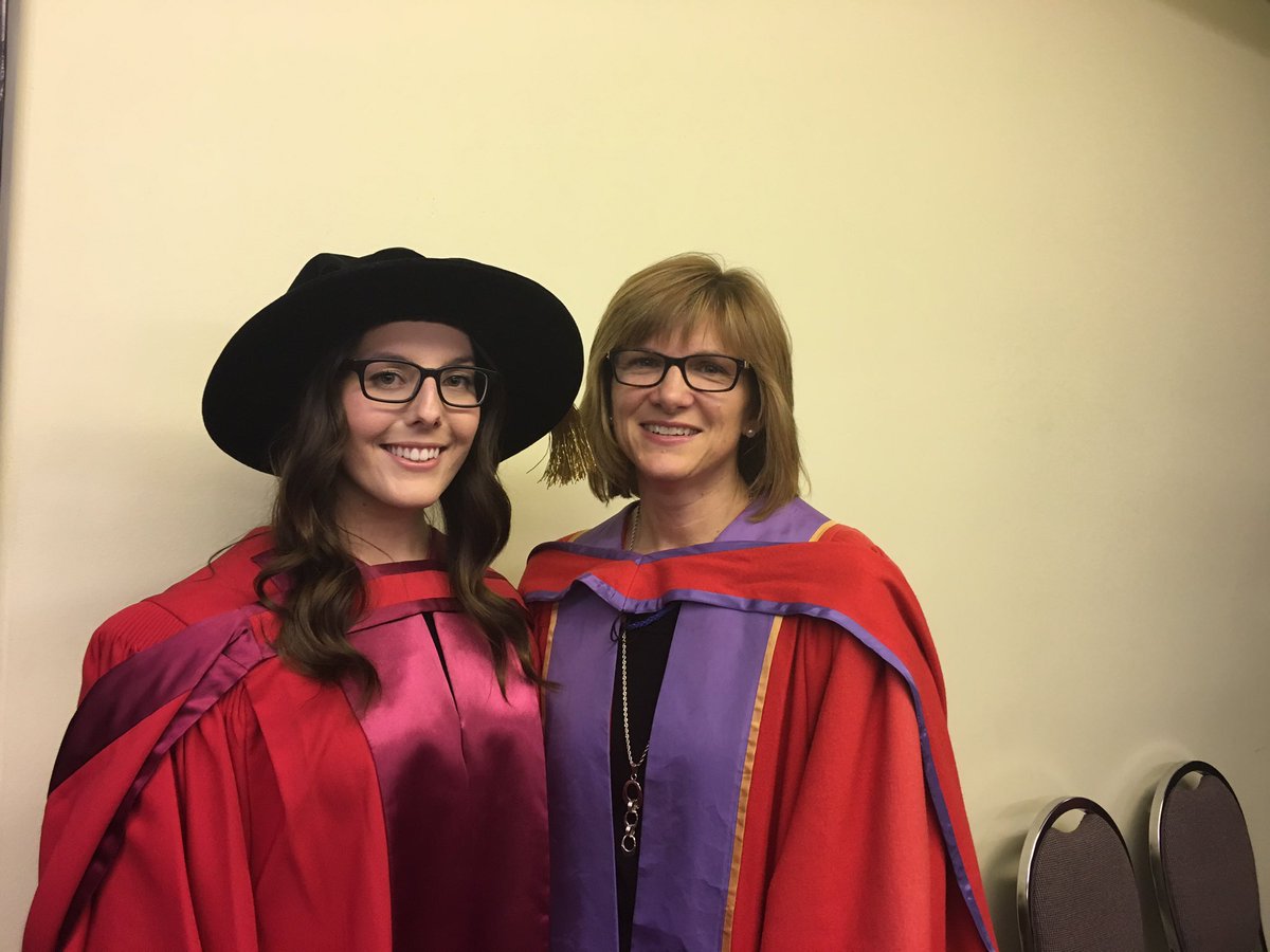 brown_travor's tweet photo. Congrats to Megan Walsh (with supervisor Kara Arnold) who received her PhD at tonight's convocation @MUNBusiness https://t.co/XXgHVJ72Qx