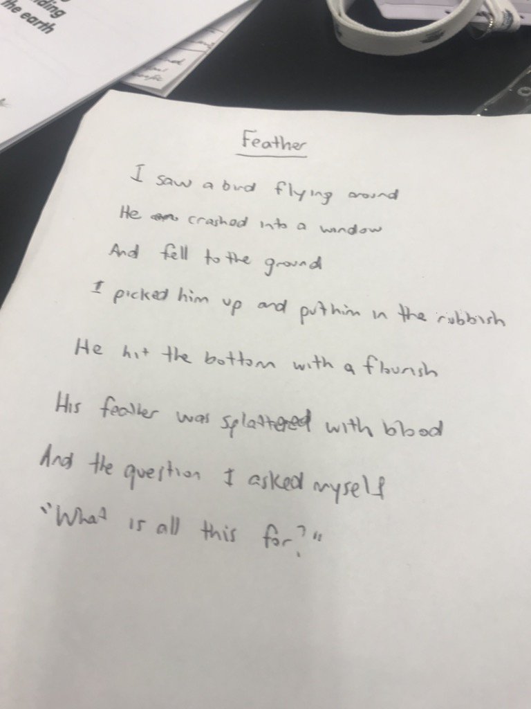 kkhsrenno's tweet photo. @Lisa_Scobie1 ‘s husband just wrote the best poem ever written in the history of poetry #projectNEST17 https://t.co/4pYU8tdFXU