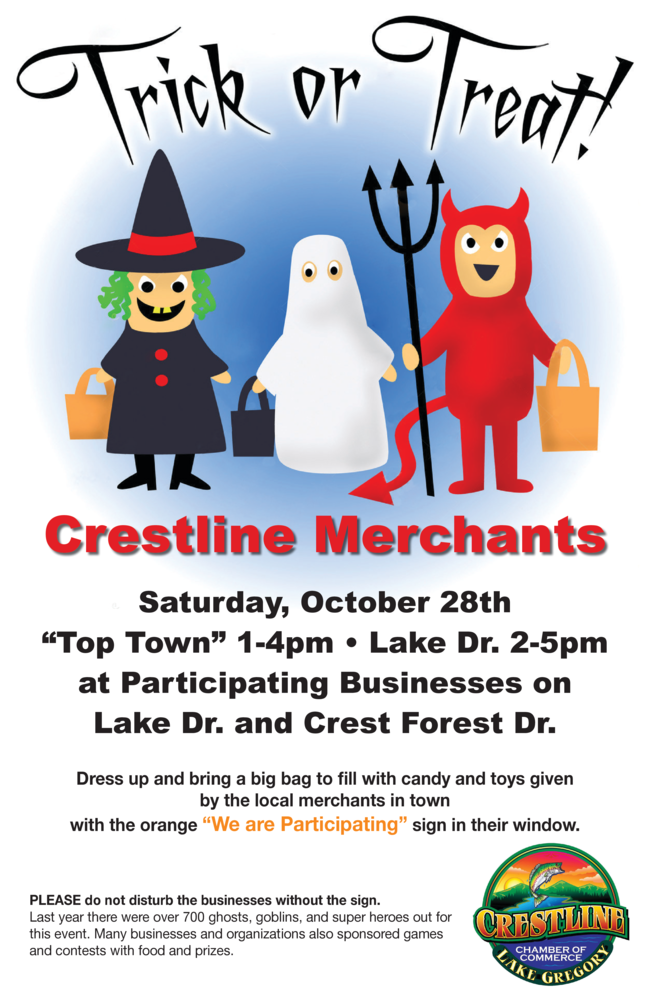 CrestlineChambe's tweet photo. Crestline Trick or Treat October 28th https://t.co/NFxcsMThKo https://t.co/3sTBMK3iqc
