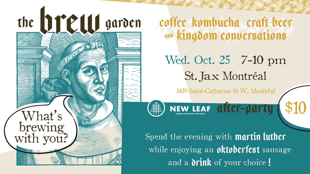 Are you heading to Church Plantings Canada Congress? Join us on Wed for an evening you won't want to miss! New Leaf After Party at St. Jax.