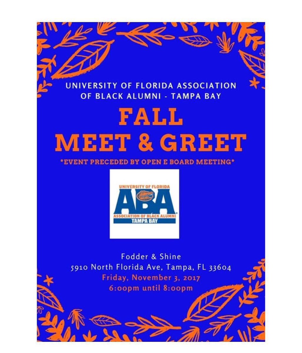 ABATampaBay's tweet photo. Join the ABA Tampa Bay chapter for our next Meet &amp; Greet on Nov. 3rd @ 6pm #ABA #TampaBay #Gators https://t.co/ecCu0DdT1Y