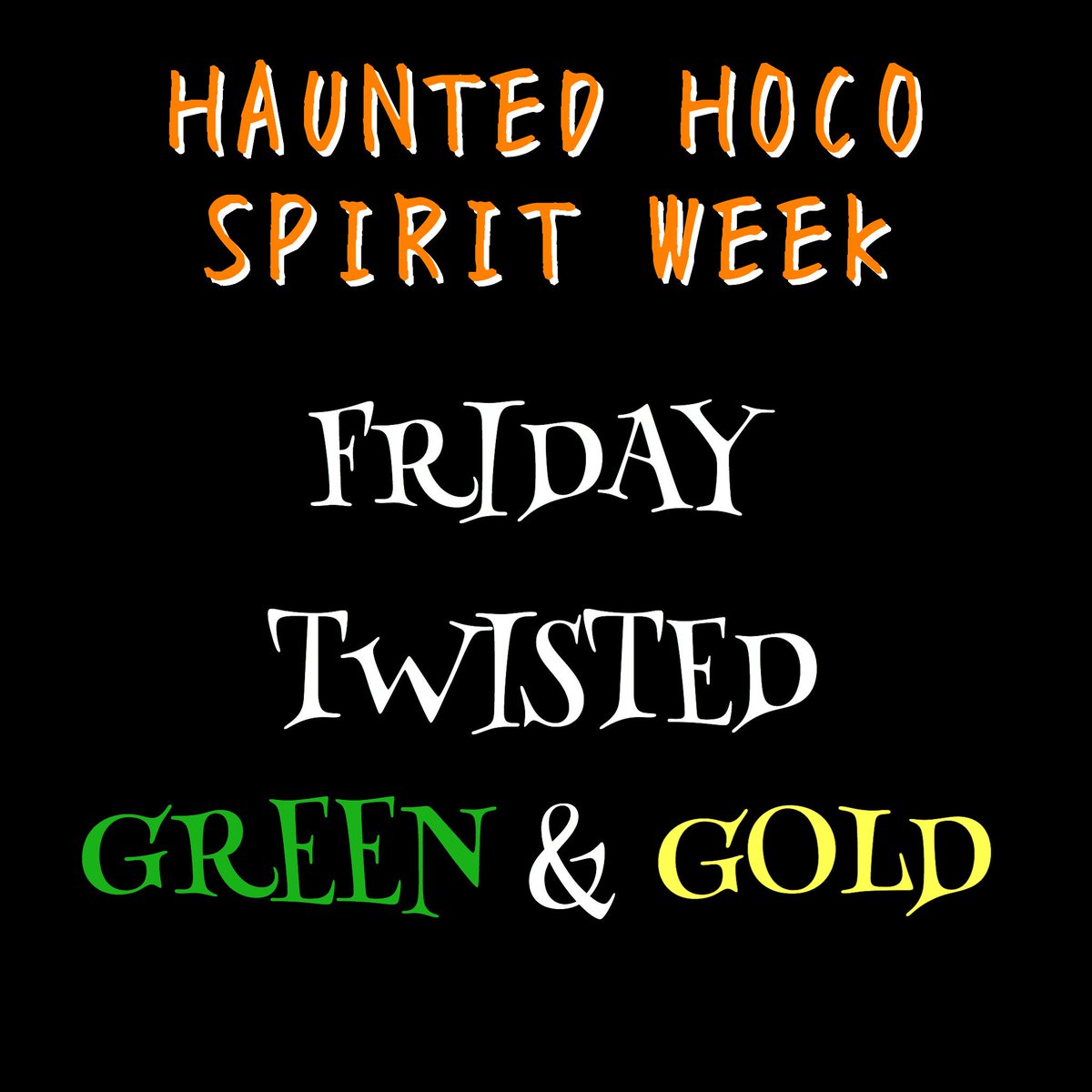 ND_ASB's tweet photo. Tomorrow is Twisted Green &amp; Gold 🤘🏼
You can wear your fav ND spirit shirt or Halloween shirts/accessories with jeans (free of charge)💚💛 https://t.co/scqxImOXjb