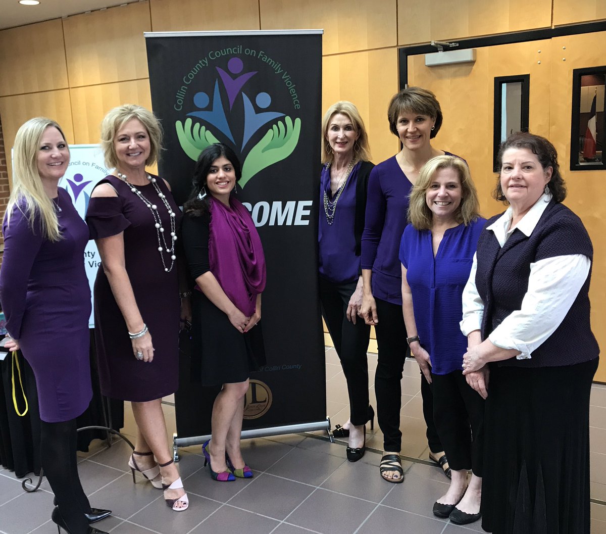 CollinCCFV's tweet photo. Some of the members of our conference committee. #NTFFV17 #PurpleThursday #TxDVAM #jlcc https://t.co/qdSQ8QngJq