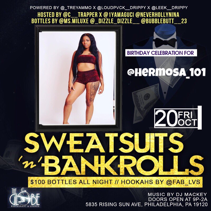 _treyammo's tweet photo. Globe Lounge tomorrow Night Birthday Bash For @hermosa_101 &amp; @_lexc___ Don’t Miss This Movie 🎥🎥🎥🎥🎥 https://t.co/5I23clb636