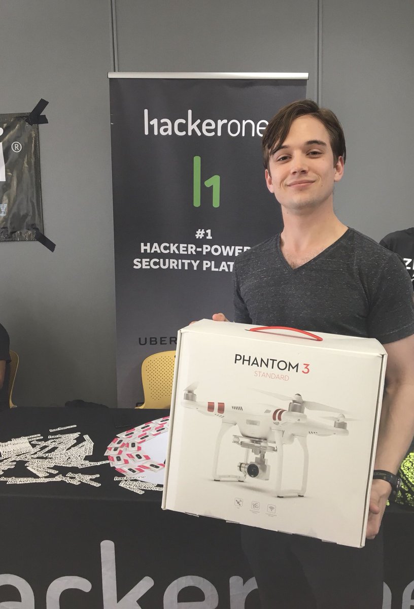 Hacker0x01's tweet image. It’s the little things... @NahamSec’s talk at @shellc0n with a trivia winner winning the Phantom3 Drone!🚁 Congrats! 🎉 #shellcon2017