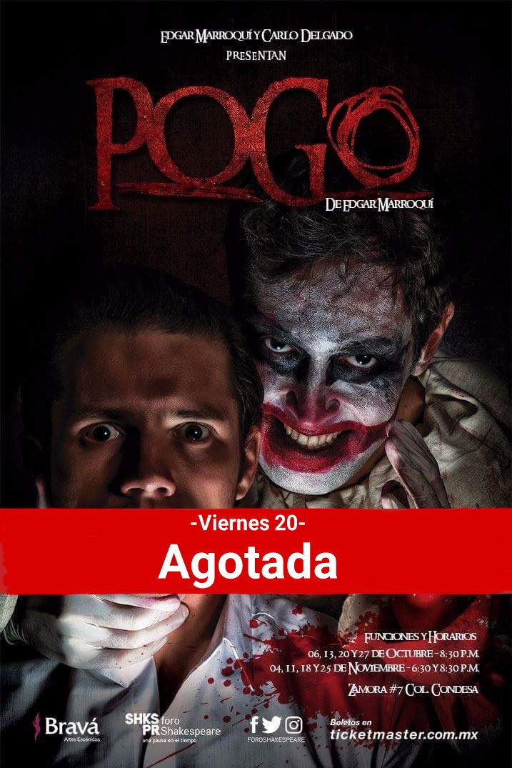 pogoteacecha's tweet photo. La función del día de mañana 20 de octubre se encuentra agotada, boletos en taquilla @ForoShakespeare  y ticketmaster. Para función del 27 https://t.co/zUZu74Seof