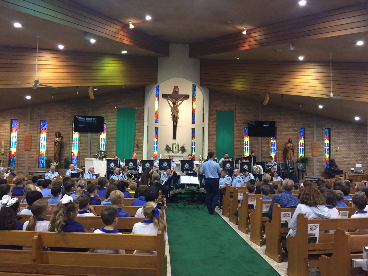 ccsi_dbb's tweet photo. The @nswpolice NSW Police Band are performing at Corpus Christi today https://t.co/CBhWBsiOMg