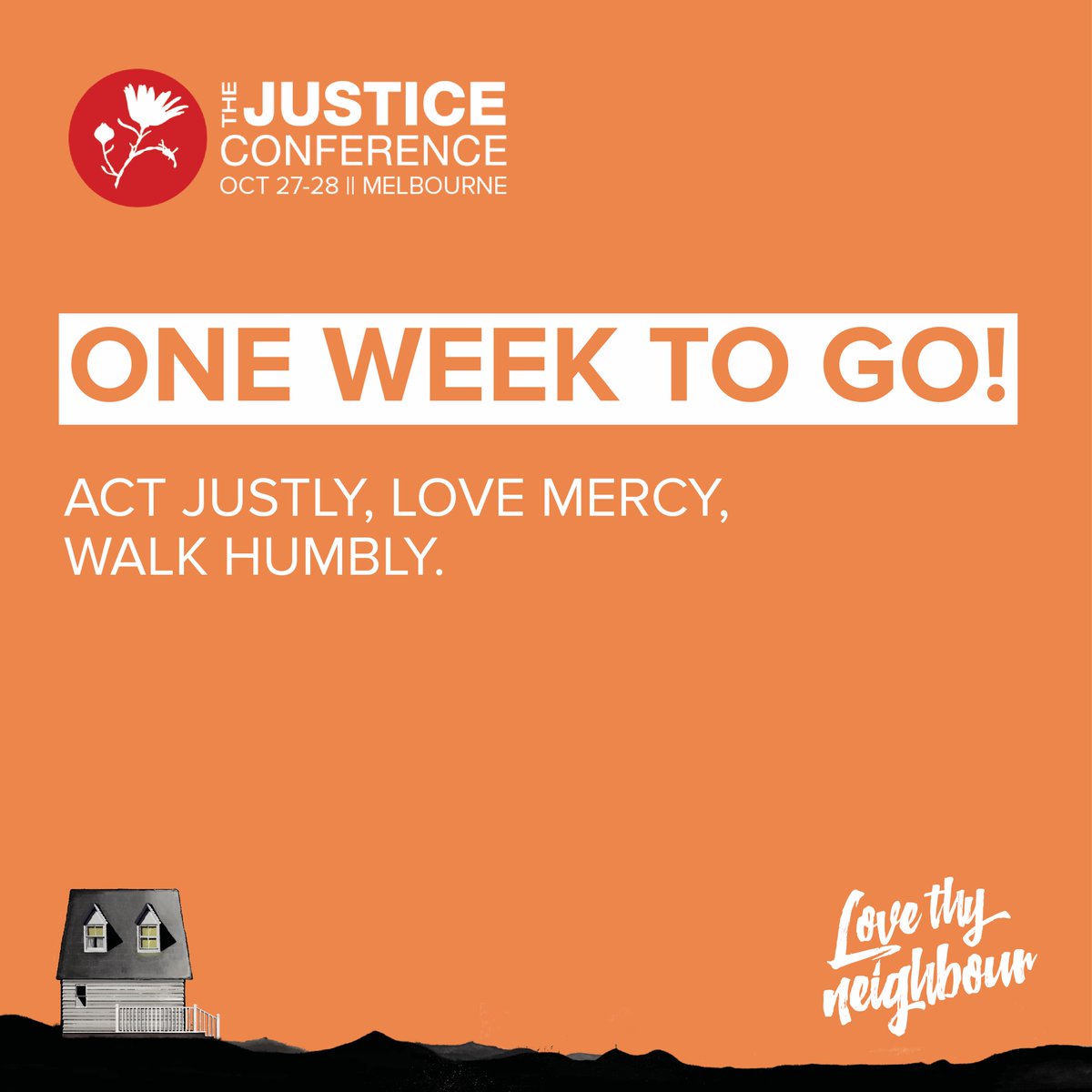 ONE week until #TJC17 ! 
BUY tickets here: bit.ly/2pp1wwD 
#lovethyneighbour